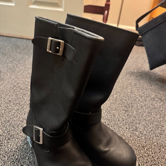 RIDE TECS MOTORCYCLE ENGINEER BOOTS MEN'S SIZE 9 HARDLY WORN 16 INCHES TALL - Picture 2 of 5